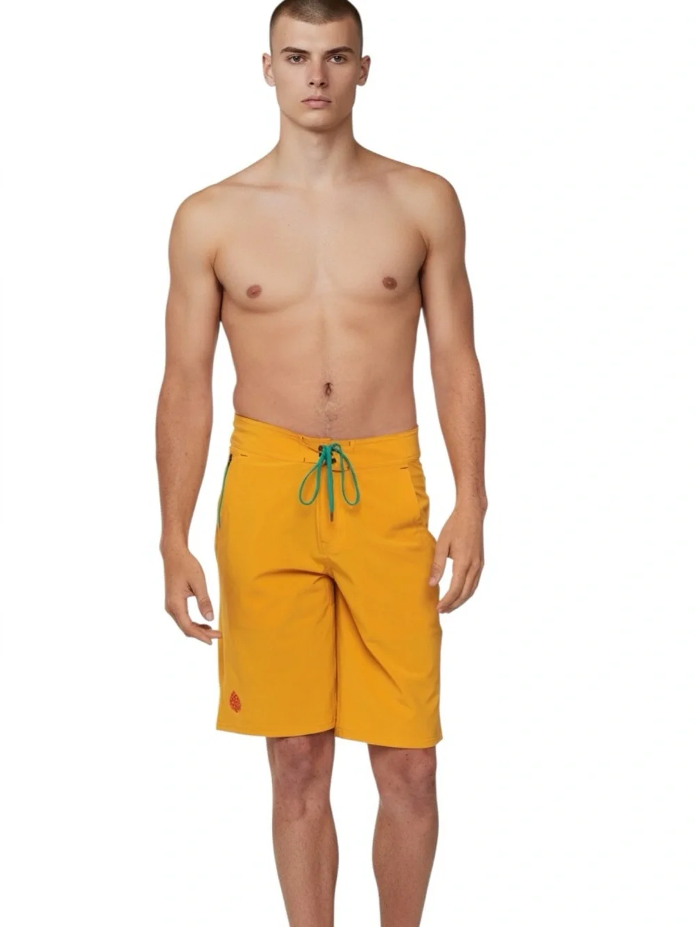 Stio Yellow Boardshorts Swim Trunks Surf Shorts CFS UPF 50 Mens Size 33 M NEW
